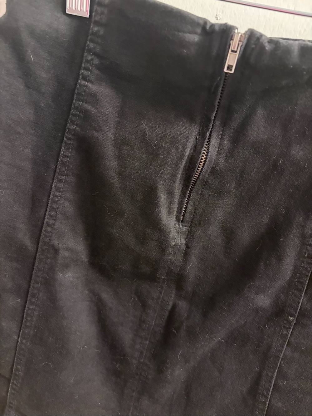 Rewash Black Mini Skirt - Paneled Straight Silhouette - Picture 5 of 8